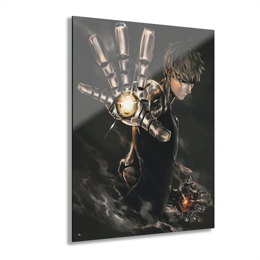 Genos Unleashed, One Punch Man, No Background, Fan Concept Style, Acrylic Wall Art