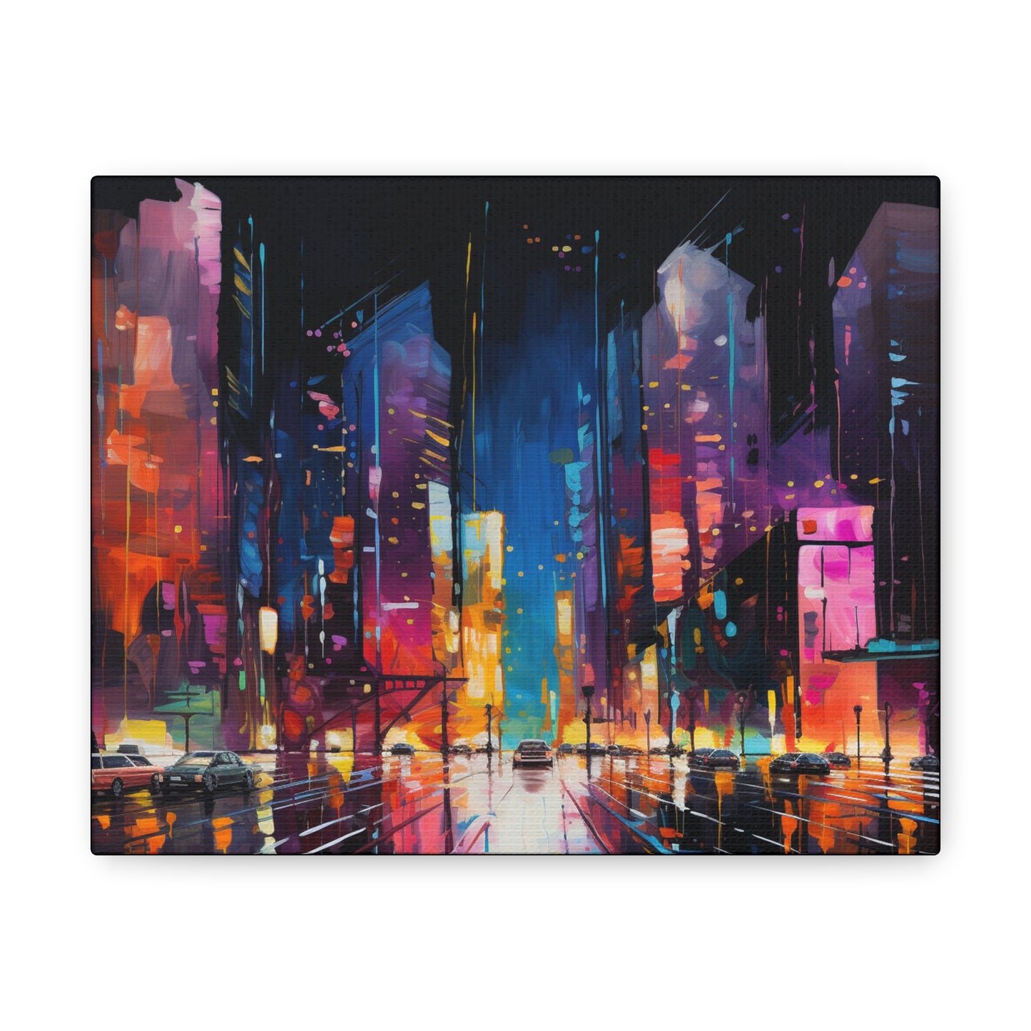 Arklo Art, City Scape, colorful, downtown, Canvas Gallery Wraps