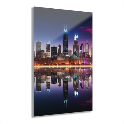 Chicago, Places, Landscape Concept Style, Acrylic Wall Art