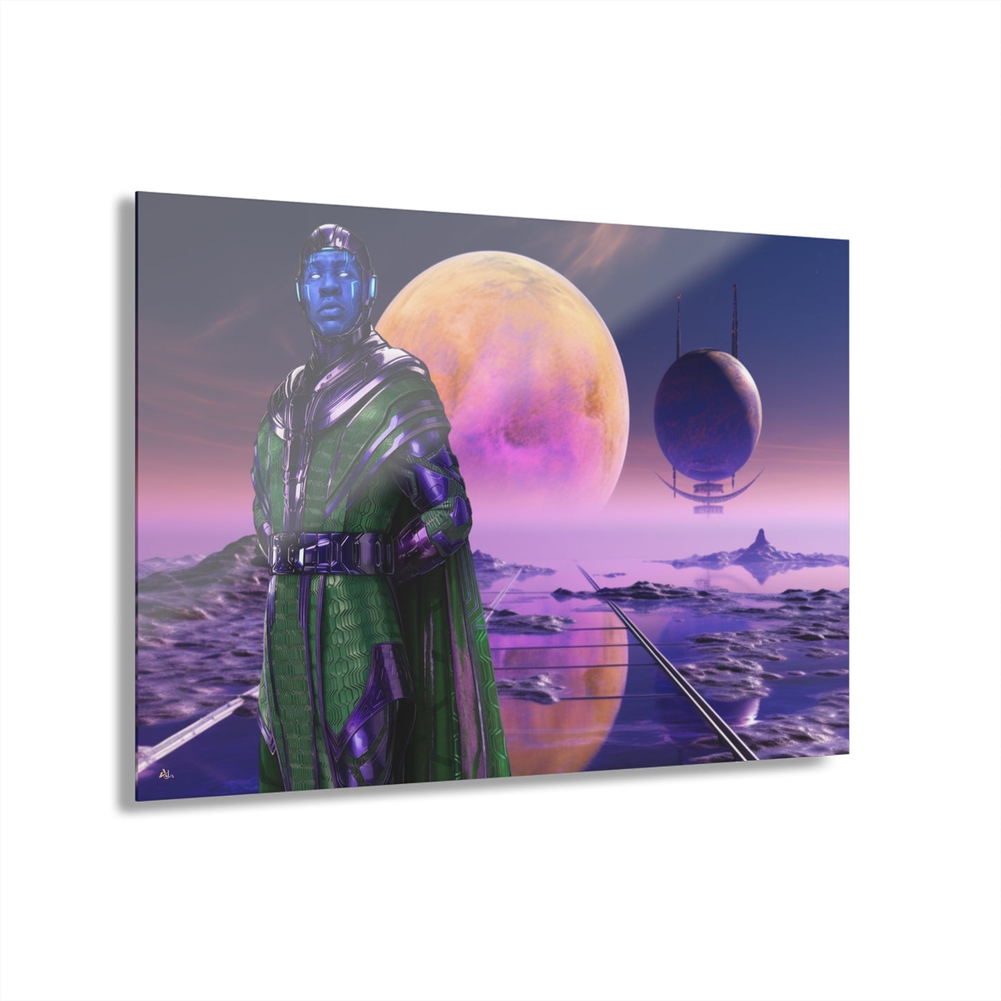 Conqueror, Kang, Jonathan Majors, Marvel Color Splash, Concept, Style, Acrylic Wall Art