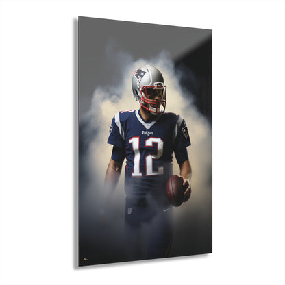 Patriots, Football Fan, TB12 Smoke Concept Style, Acrylic Wall Art