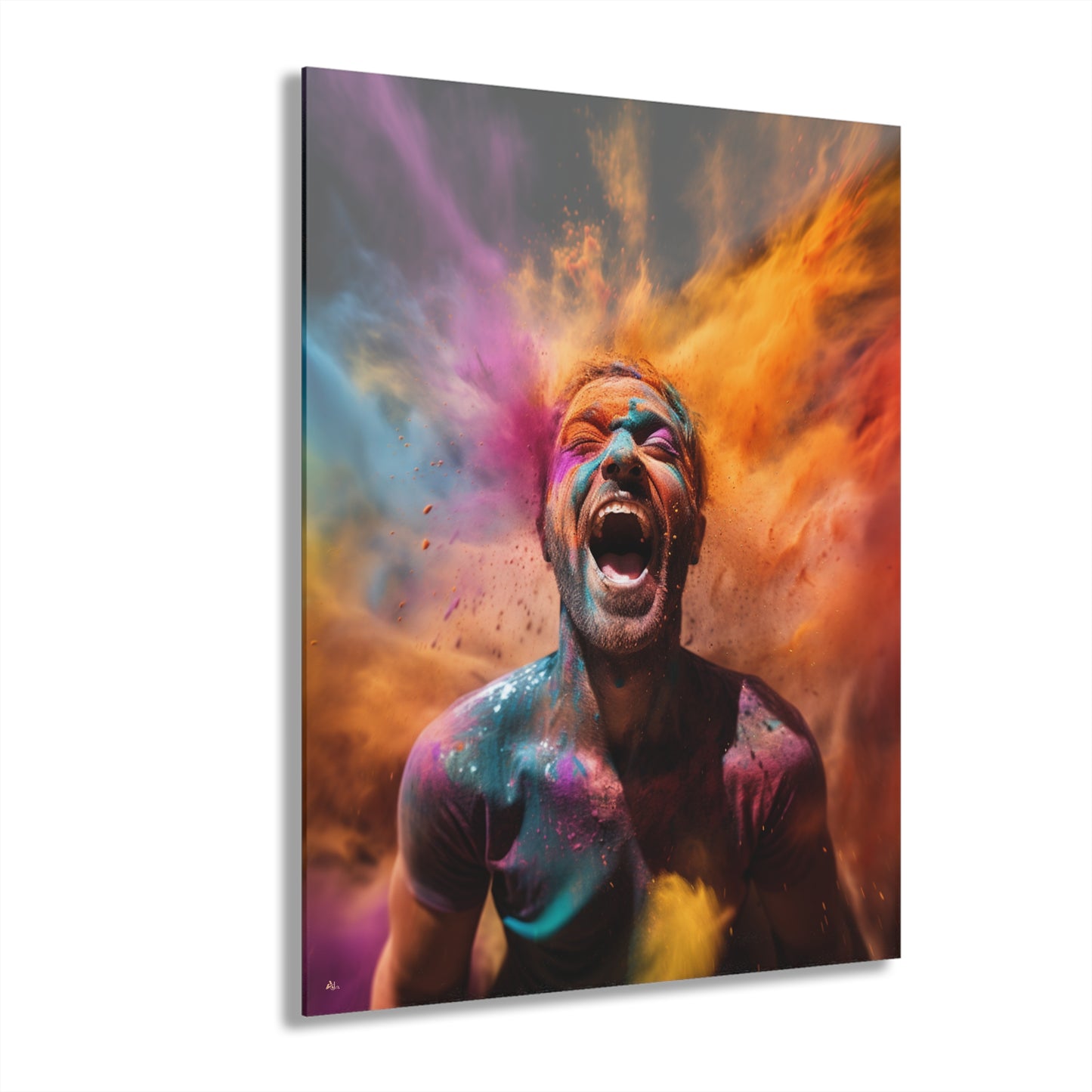 Happiness, Colorsplash Concept, human emotion, Acrylic Wall Art