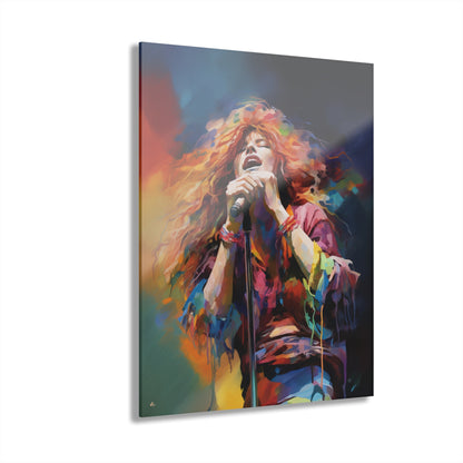 Janis Joplin Concept Style, Color Splash, Acrylic Wall Art