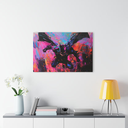 Abstract Knight: Picasso's Gotham Glide, Fan Concept Batman, Acrylic Wall Art