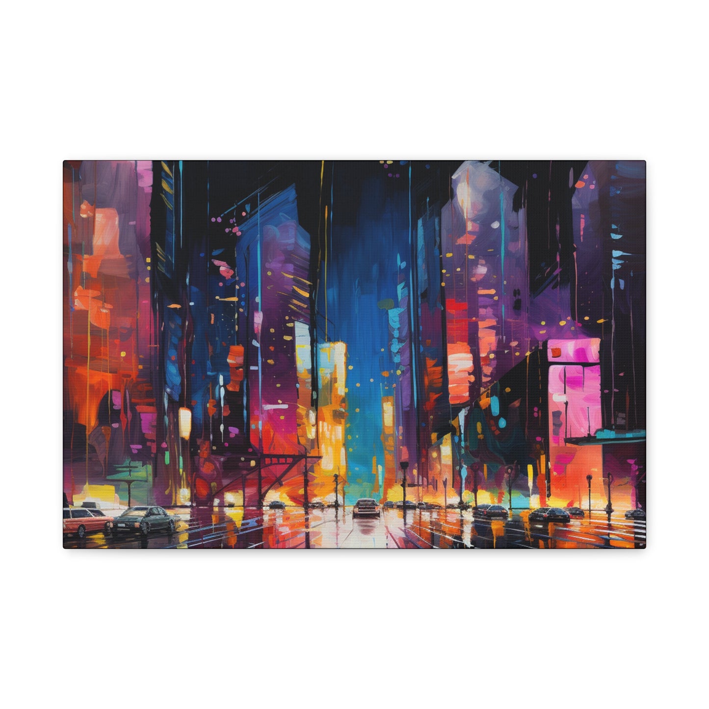 Arklo Art, City Scape, colorful, downtown, Canvas Gallery Wraps