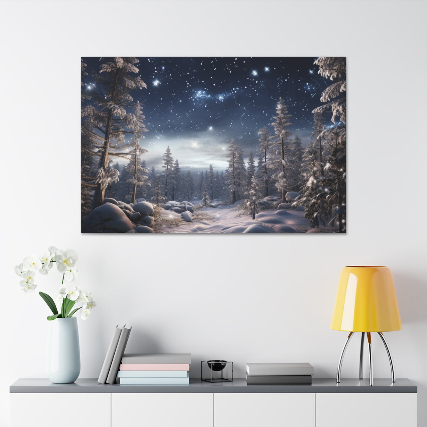 Celestial Snow Canvas Art