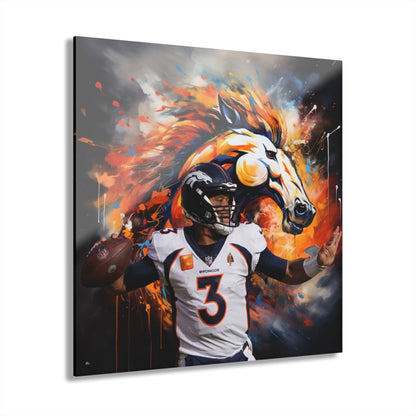 Russell Wilson, Denver Broncos Fan Concept, Color splash, Acrylic Wall Art