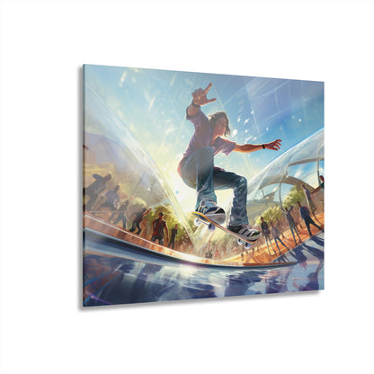 Skatin on Glass, People Concept Style, Acrylic Wall Art