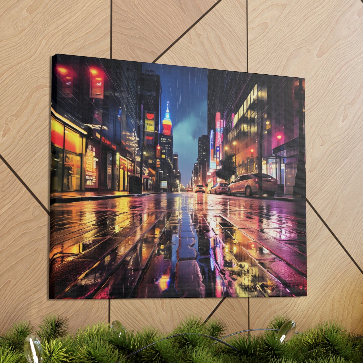 Wet City Canvas Art