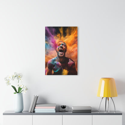 Happiness, Colorsplash Concept, human emotion, Acrylic Wall Art