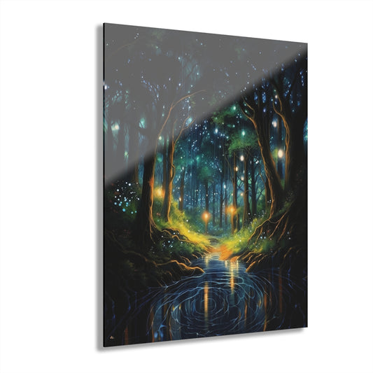 Firefly Dream, Landscape, Concept, Acrylic Wall Art