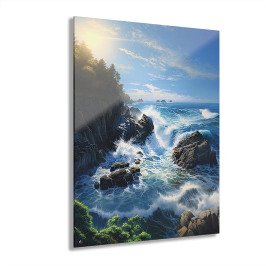 Cliffside, Landscape Concept Style, Acrylic Wall Art