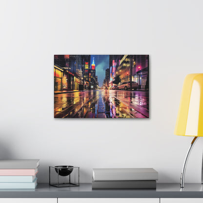 Wet City Canvas Art