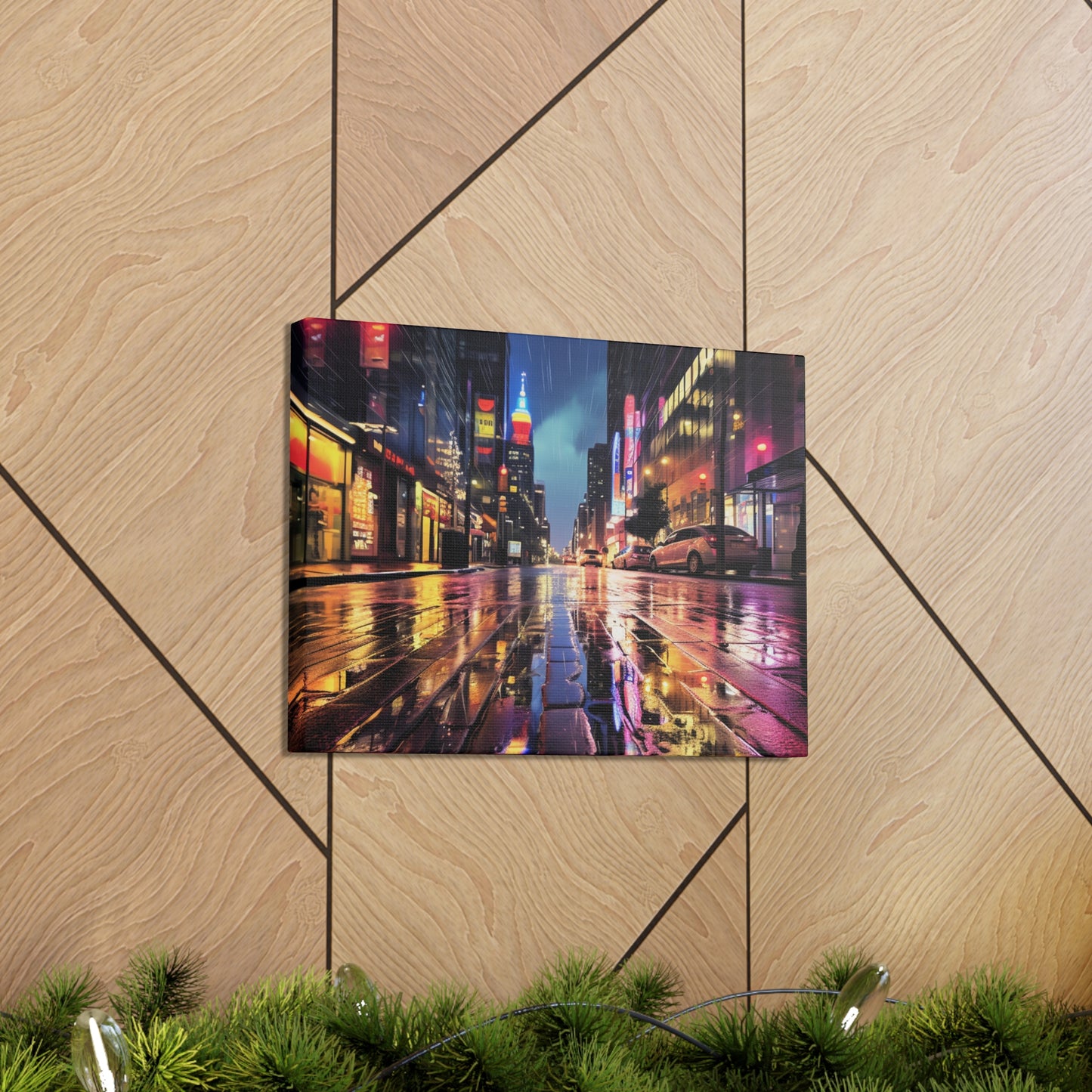 Wet City Canvas Art