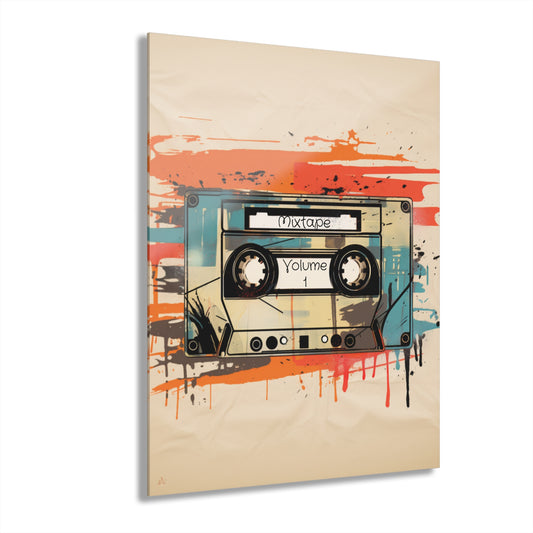 Mixtape, No Background Concept Style, Acrylic Wall Art