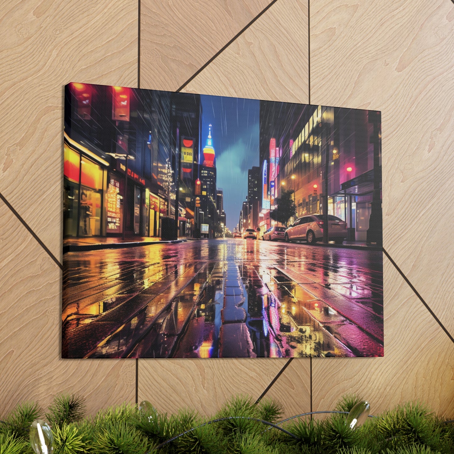 Wet City Canvas Art