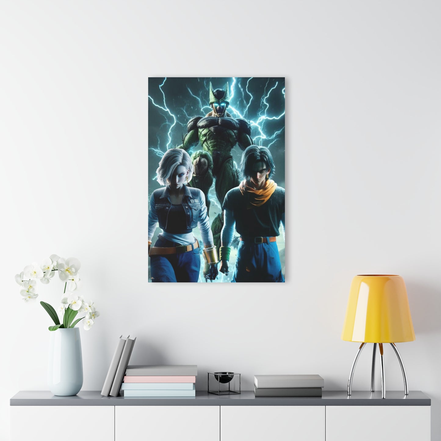 Road to Perfection, Androids 17 & 18 and Imperfect Cell, Fan Concept Style, Acrylic Wall Art