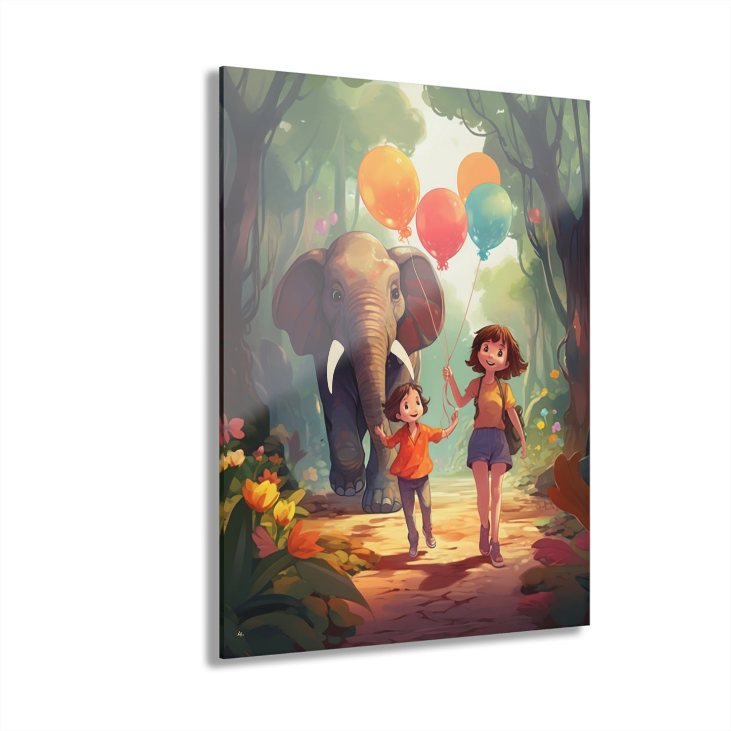 Safari Walk, Child's Room, Concept, Acrylic Wall Art