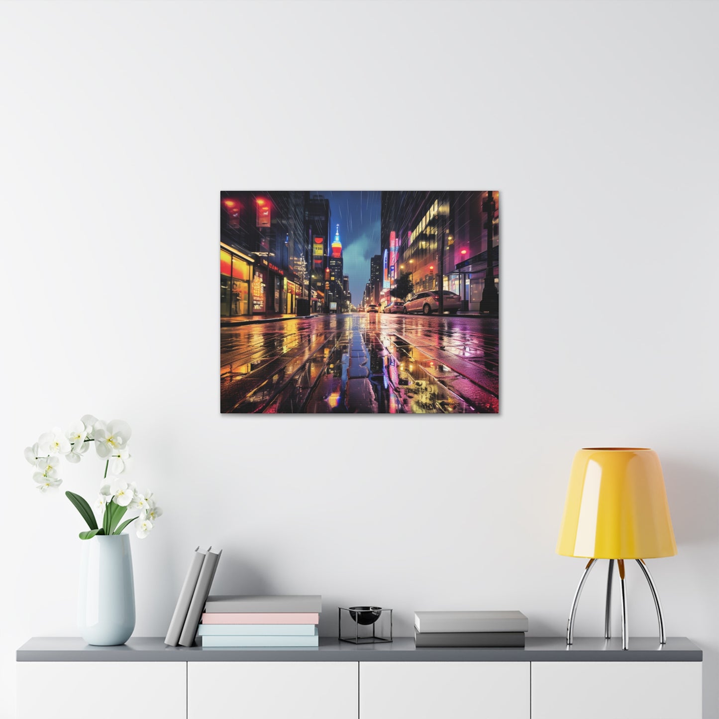 Wet City Canvas Art