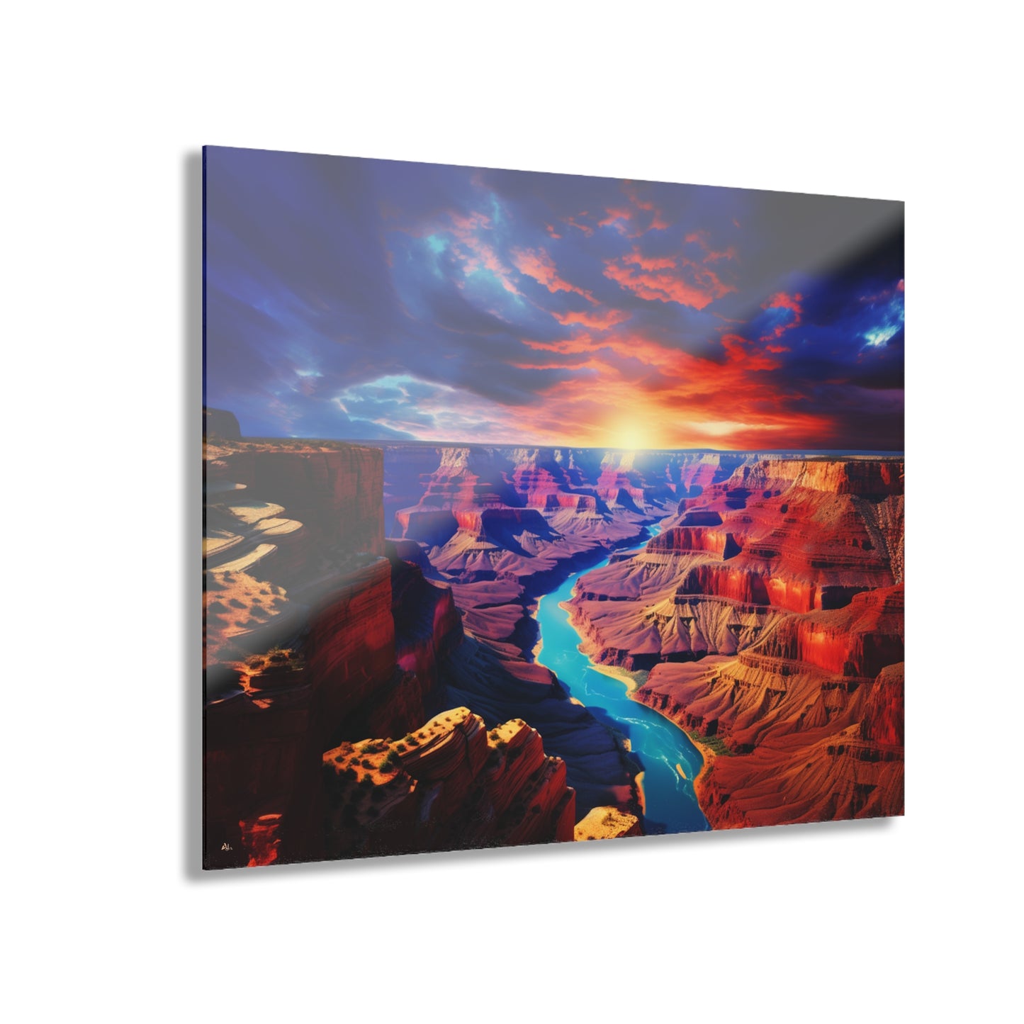 Grand Sunset, Landscape, Concept, Acrylic Wall Art