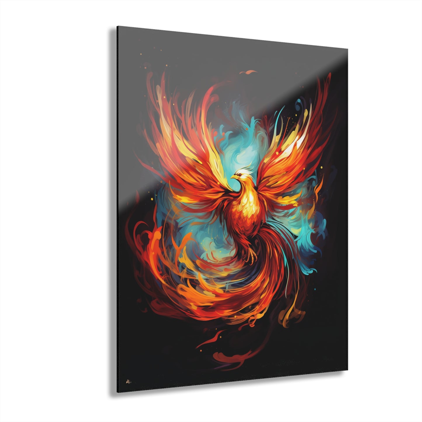 Phoenix Rising, Abstract, Animal Concept Style, Acrylic Wall Art