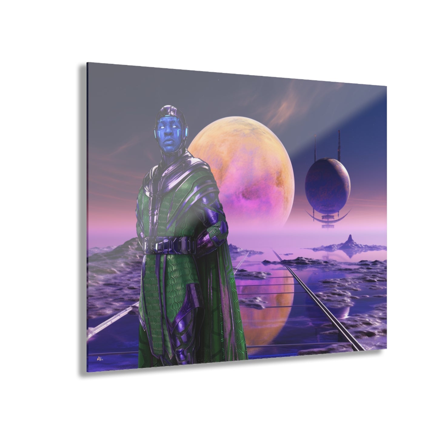 Conqueror, Kang, Jonathan Majors, Marvel Color Splash, Concept, Style, Acrylic Wall Art