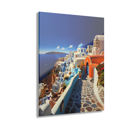 Santorini, Landscape, Concept, Acrylic Wall Art