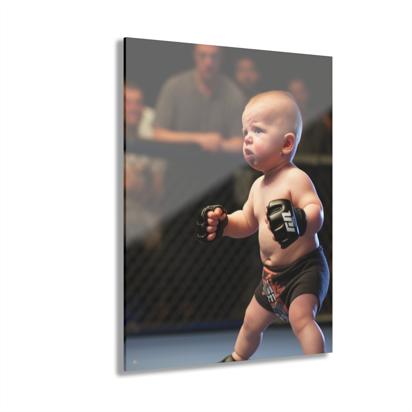 Baby Brawler, Funny Concept Style, Acrylic Wall Art