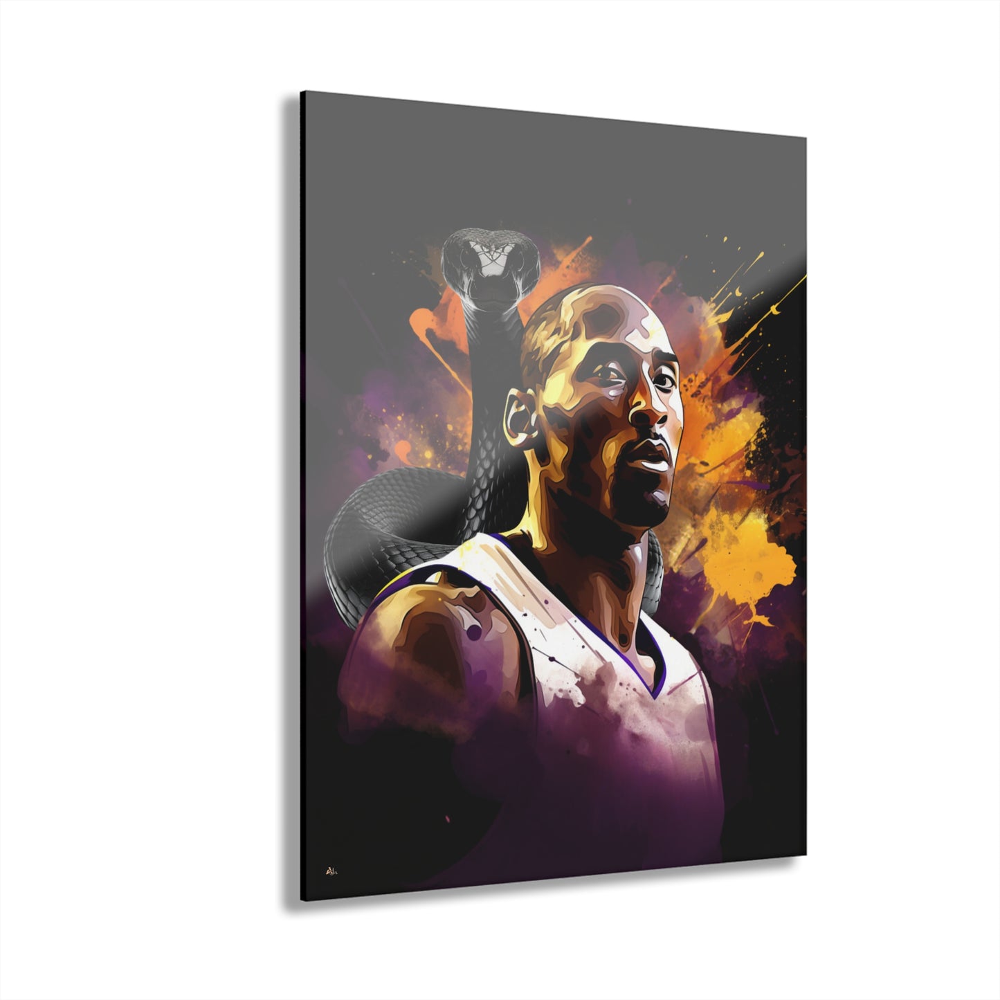 Black Mamba, Kobe, Fan Concept Color Splash Style, Acrylic Wall Art