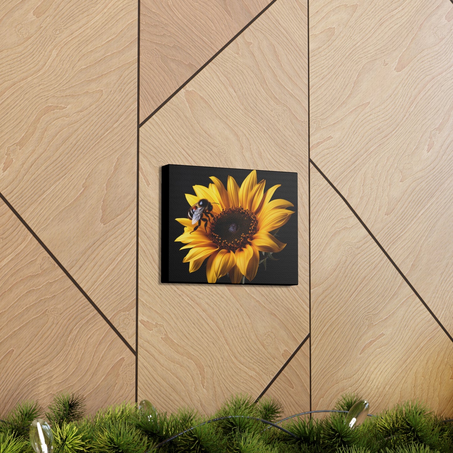 Bumblebee Sunflower Canvas Art