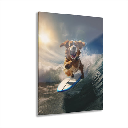 Surf's Pup, Animal Concept Style, Acrylic Wall Art