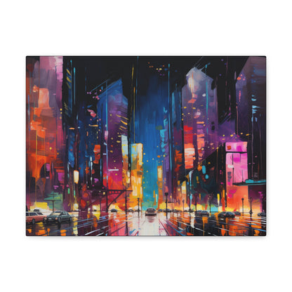 Arklo Art, City Scape, colorful, downtown, Canvas Gallery Wraps