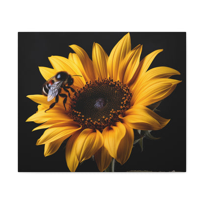 Bumblebee Sunflower Canvas Art