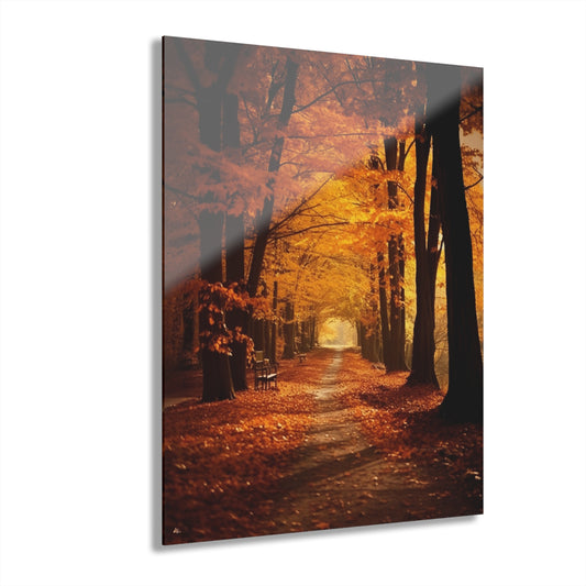 Fall Dream Walk, Landscape, Concept, Acrylic Wall Art