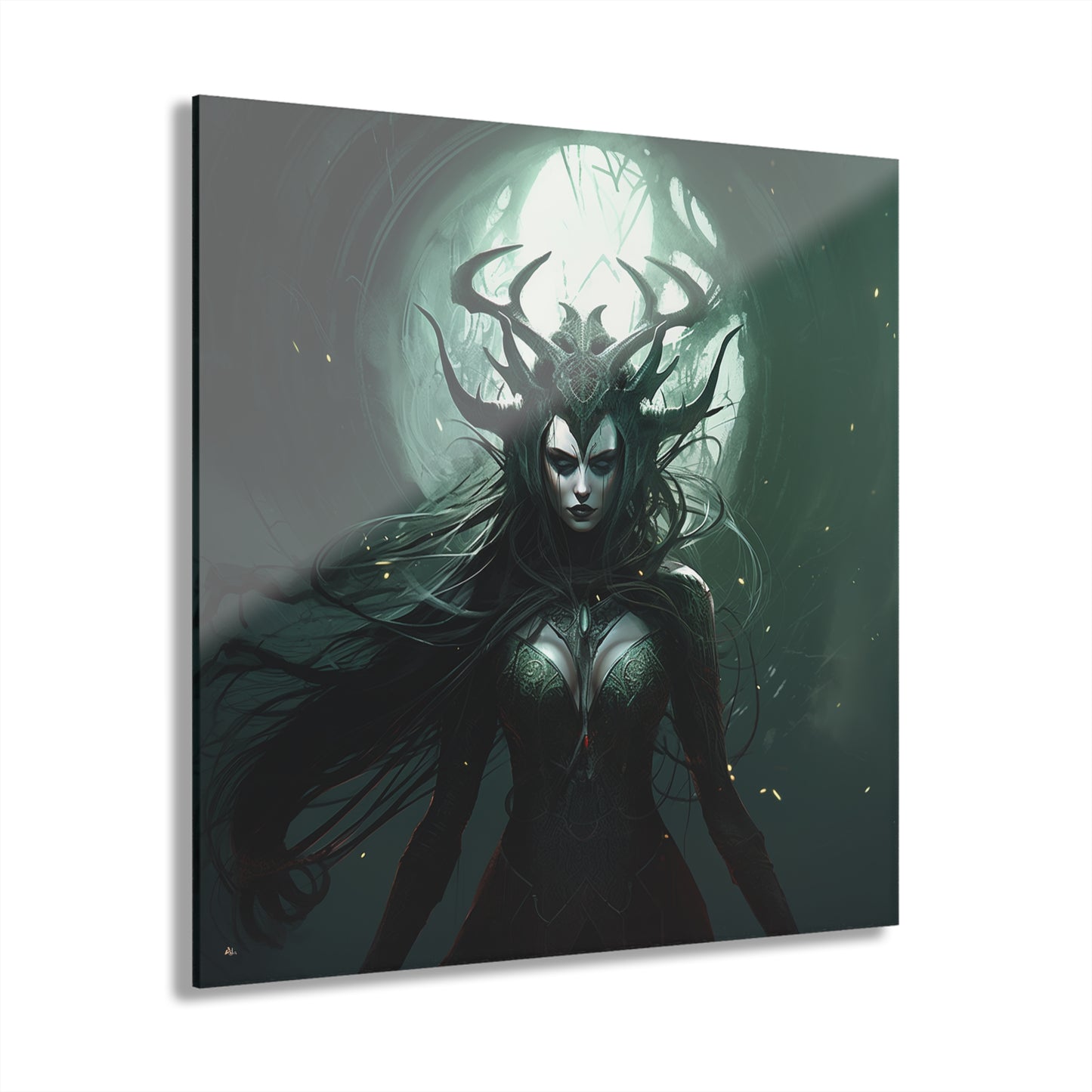 Hela, goddess of death, Norse Mythology, concept style, Acrylic Wall Art