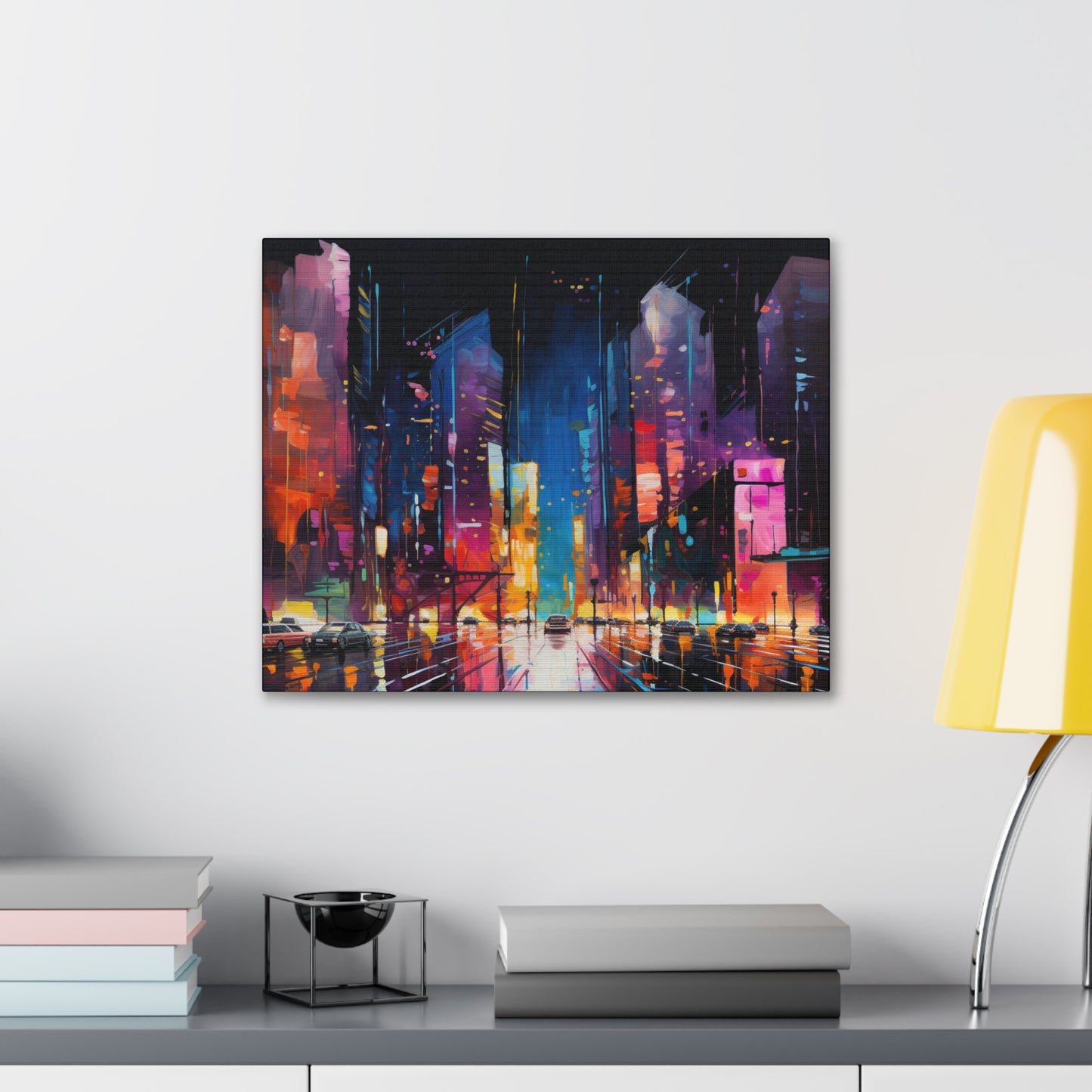 Arklo Art, City Scape, colorful, downtown, Canvas Gallery Wraps