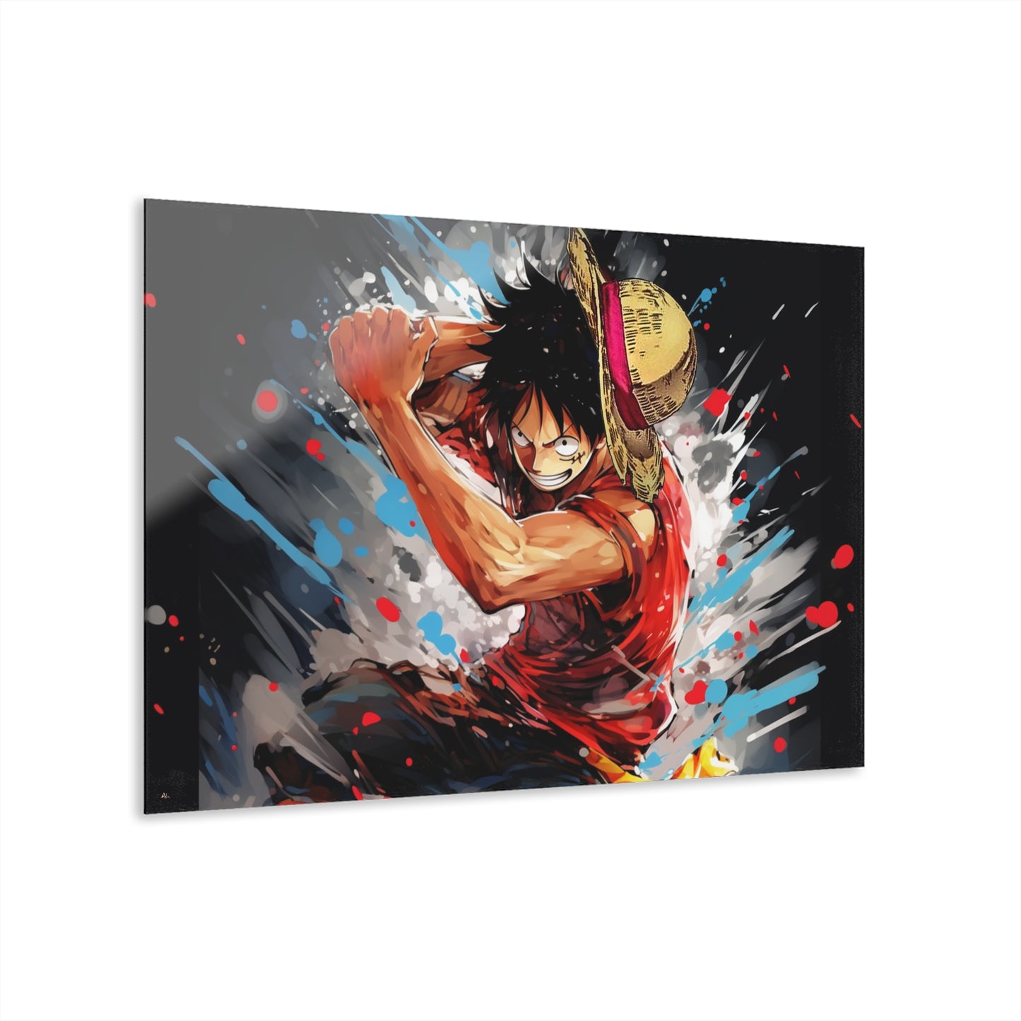 King of the Pirates, Luffy, Anime, Color Splash, Concept, Acrylic Wall Art