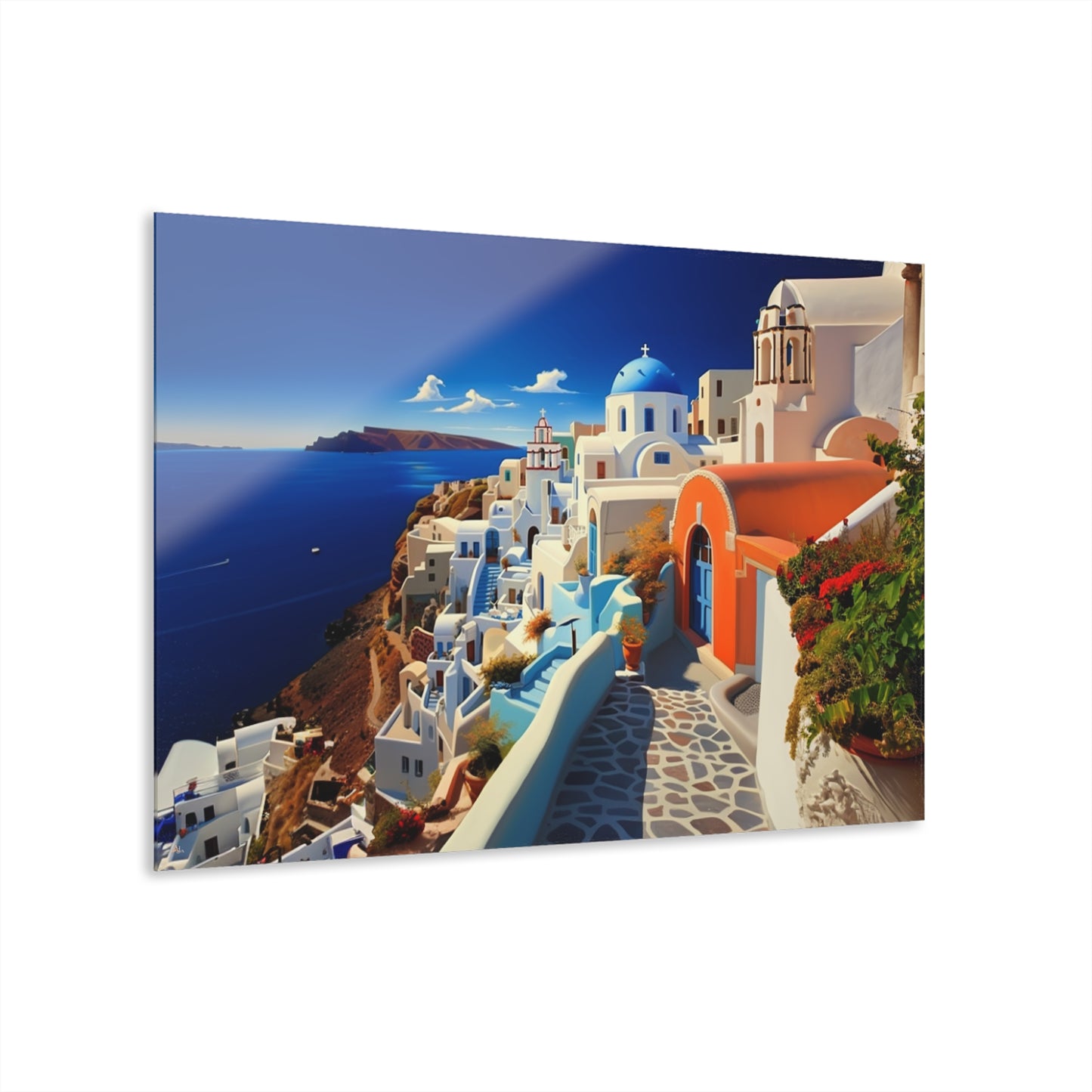 Santorini, Landscape, Concept, Acrylic Wall Art