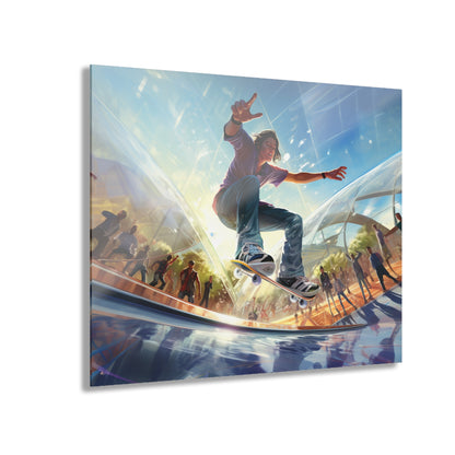 Skatin on Glass, People Concept Style, Acrylic Wall Art