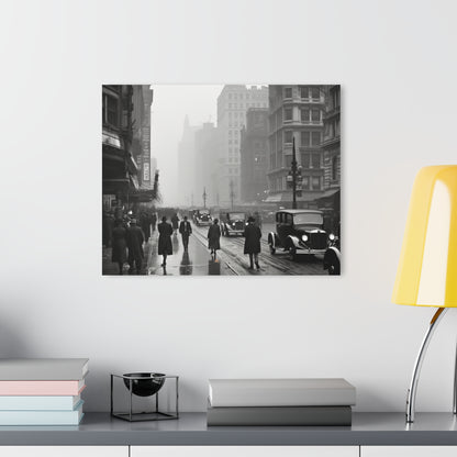 1900's City, Black and White Concept Style, Acrylic Wall Art