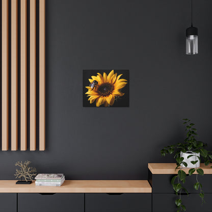 Bumblebee Sunflower Canvas Art