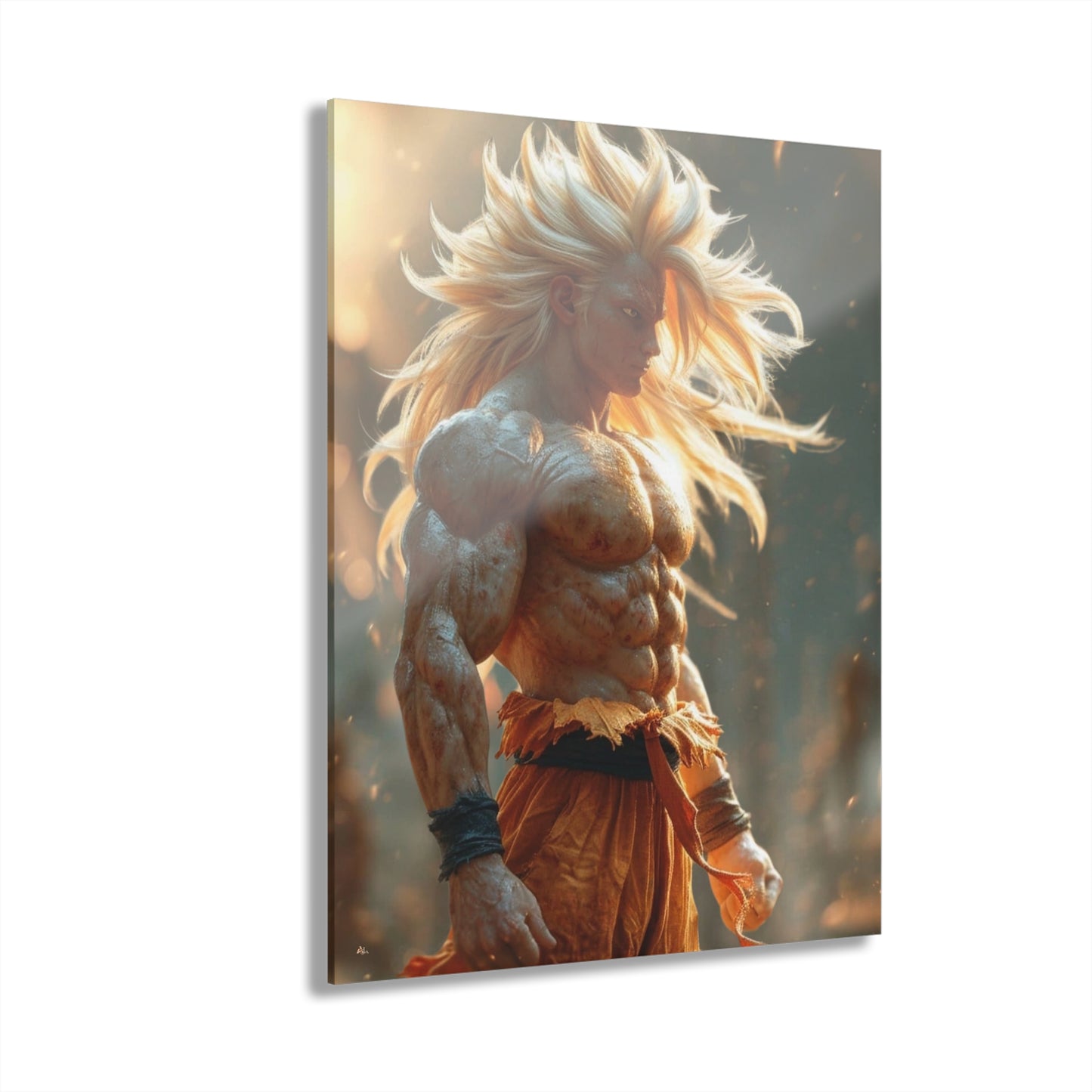 Ultimate Battle, SS3 Goku, Realistic Fan Concept Style, Acrylic Wall Art