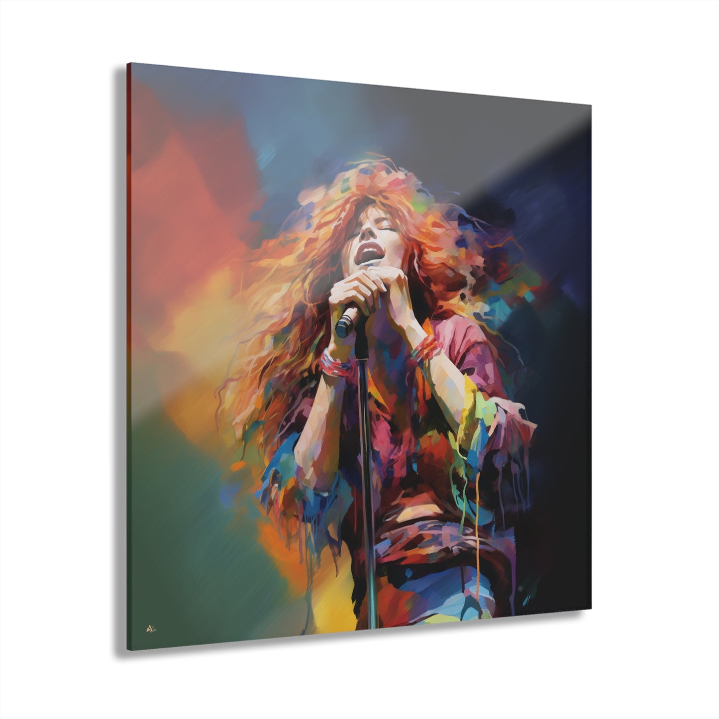 Janis Joplin Concept Style, Color Splash, Acrylic Wall Art