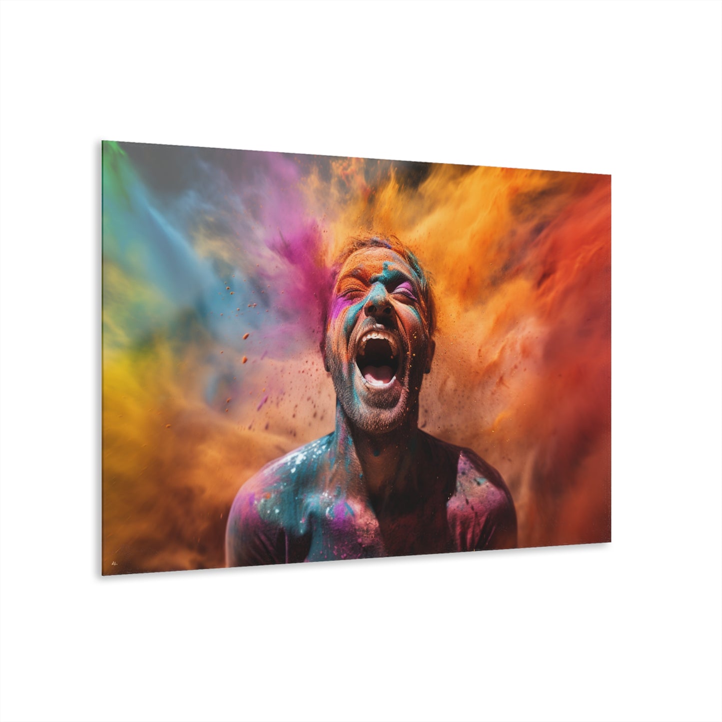 Happiness, Colorsplash Concept, human emotion, Acrylic Wall Art