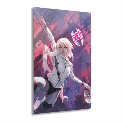 Spider Gwen, Pop Culture, Spiderman Concept Style, Acrylic Wall Art