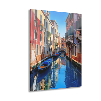 Venice Canal, Landscape, Location, Concept, Acrylic Wall Art