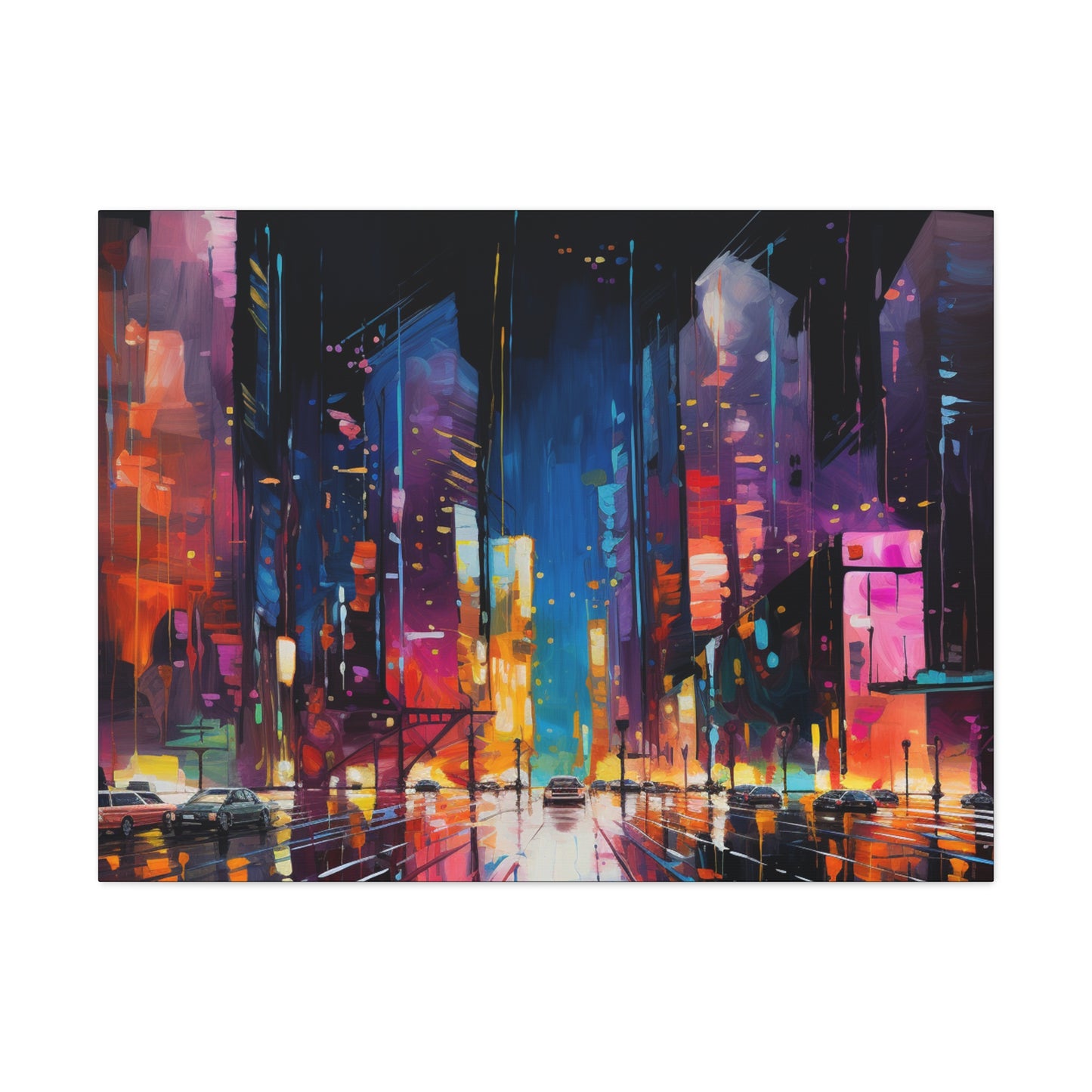 Arklo Art, City Scape, colorful, downtown, Canvas Gallery Wraps