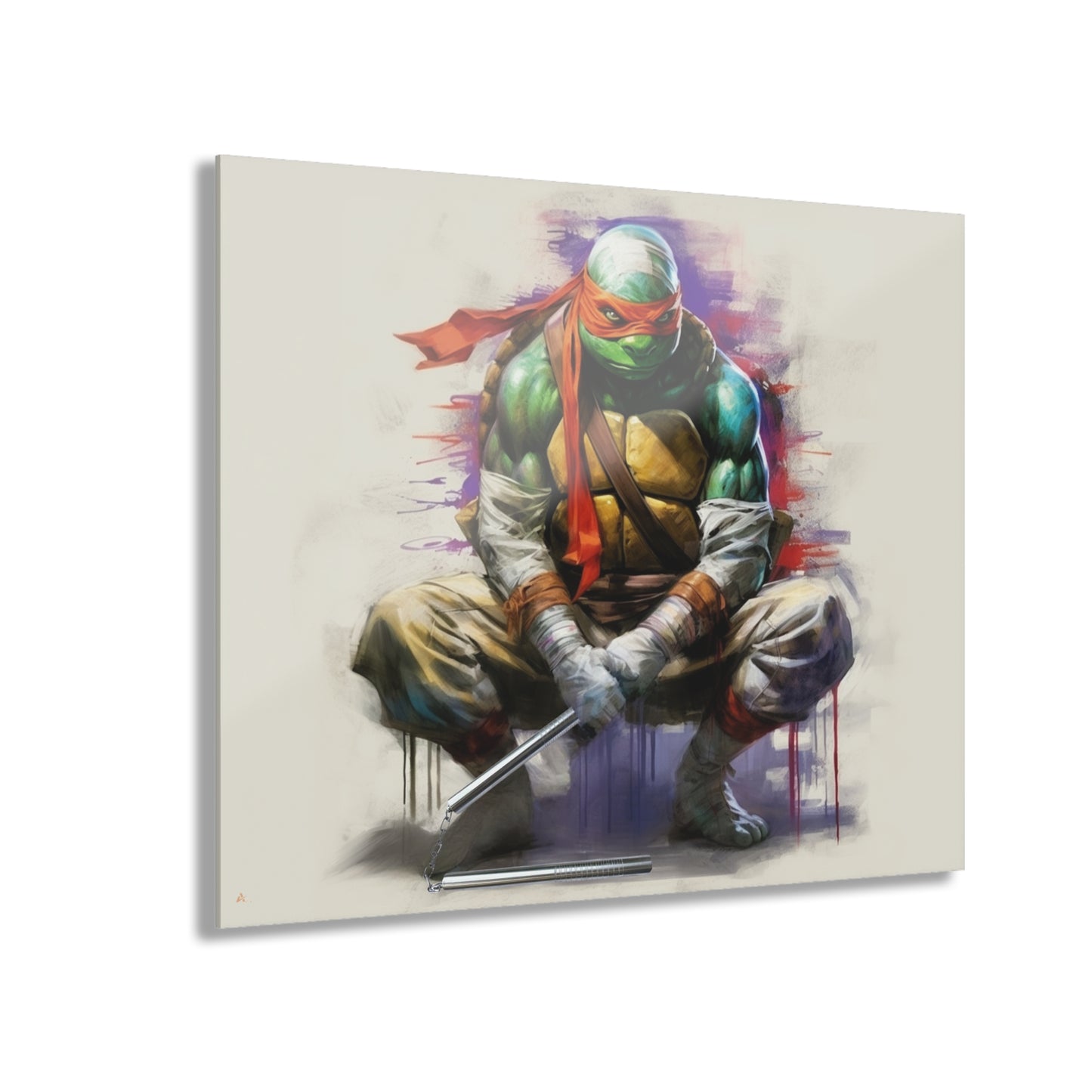 Mikey, TMNT, Color Splash, Concept Style, Acrylic Wall Art