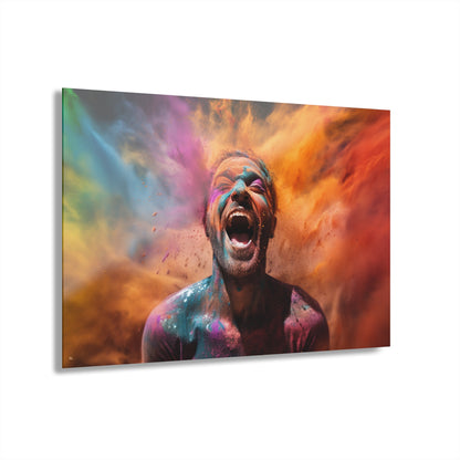 Happiness, Colorsplash Concept, human emotion, Acrylic Wall Art