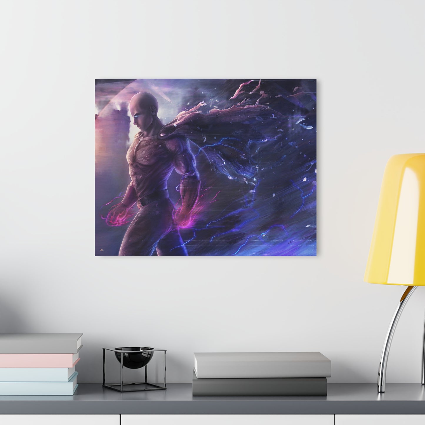 Saitama, One Punch Walk, Fan Concept Style, Acrylic Wall Art